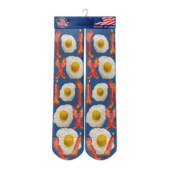 Bacon and Eggs Socks - Breakfast Socks - Picture 1 of 1